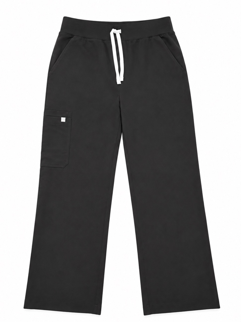 FIGS Women's Isabel High-Rise Wide-Leg Scrub Pants in black medium regular